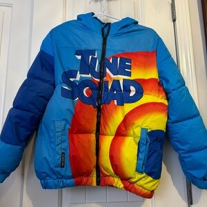 Space Jam Tune Squad Members Only Puffer Jacket Boys' Size 14 / 16.
